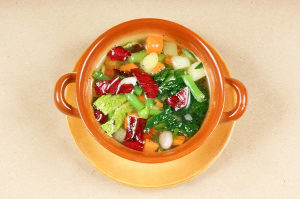 Χορτόσουπα με φιδέ σούπα μπολ — Φωτογραφία Αρχείου