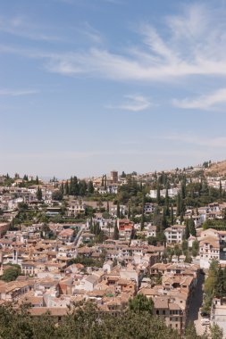 Granada'da alhambra gelen albaicin üzerinde göster