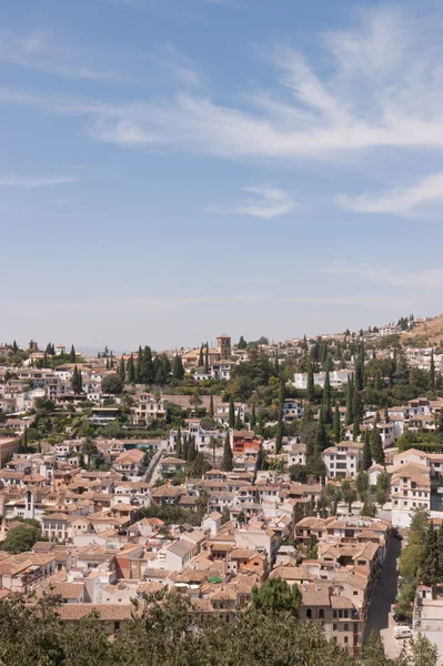 stock image View over Albaicin from the Alhambra in Granada