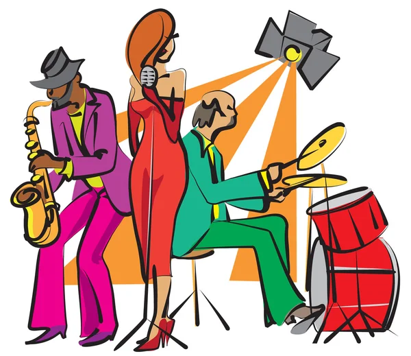 Groupe de jazz — Image vectorielle