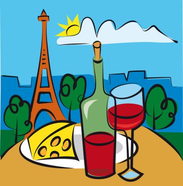 French wine clipart