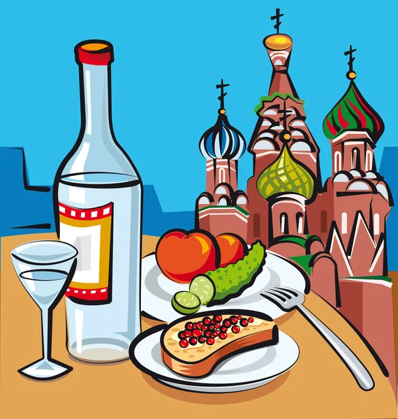 Русская водка — стоковый вектор