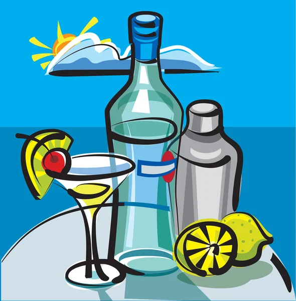 Cocktail Martini — Vetor de Stock