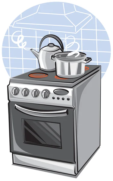 Electric cooker — Stock Vector