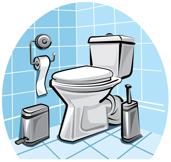 Toilette, WC — Stockvektor