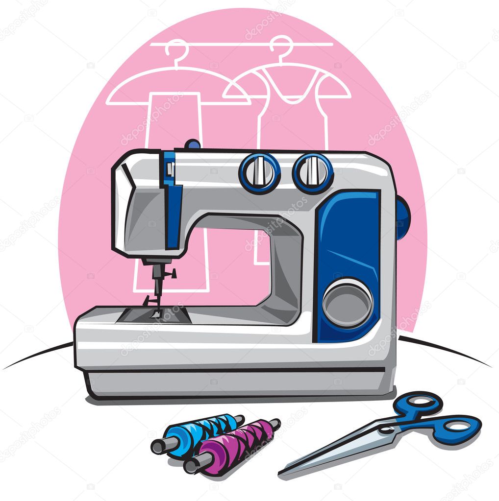 Sewing machine Stock Vector Image by ©olegtoka1967 #7806335