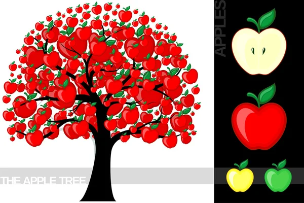 リンゴの木 — ストックベクタ