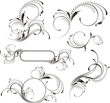 Page decoration set clipart