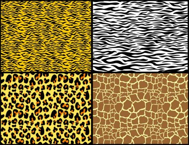 Animal print patterns clipart