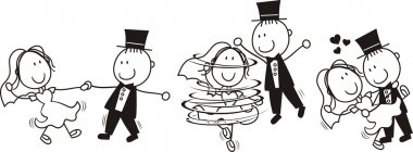 ilk dans düğün karikatür