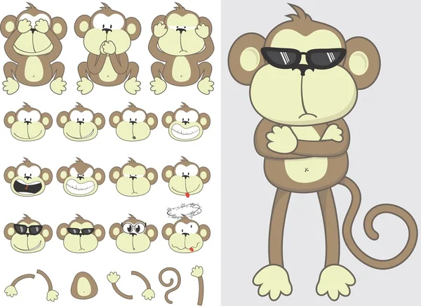 Małpy — Wektor stockowy