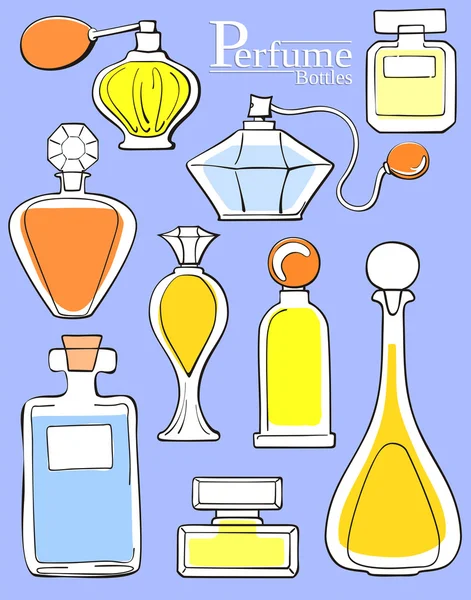 Set de frascos de perfume — Archivo Imágenes Vectoriales