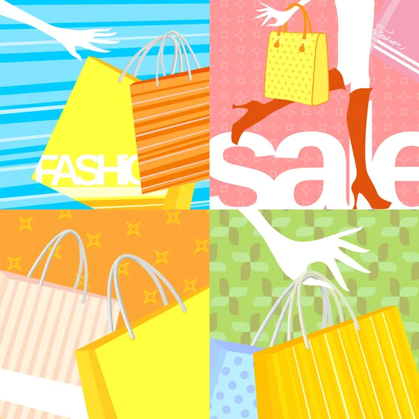 Shopping backgrounds — Stock Vector