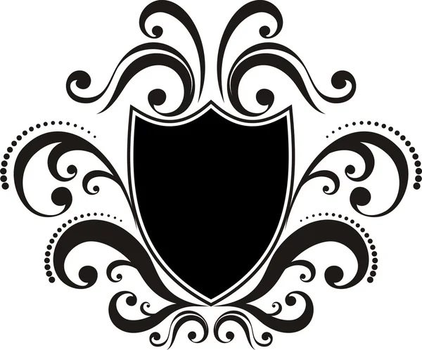 Crest com elementos de design estilo vintage, use para logotipo, quadro —  Vetores de Stock