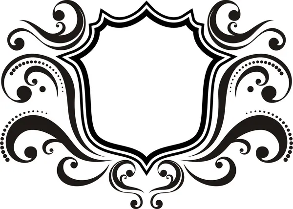 Blank emblem with vintage style design elements, use for logo, frame — Stock Vector