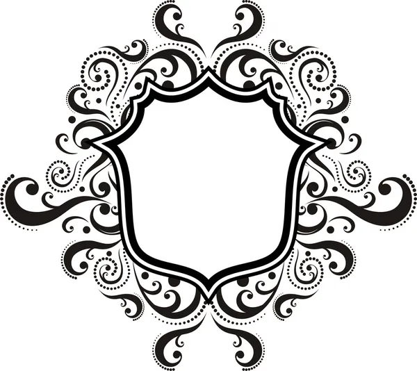 Пустая эмблема с элементами винтажного стиля, использование для логотипа, рамы — стоковый вектор