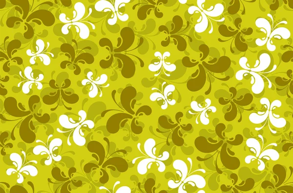 Silhouettes abstraites de papillons motif sans couture sur fond vert — Image vectorielle