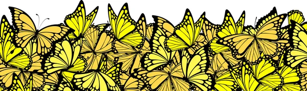Frontera mariposas — Vector de stock