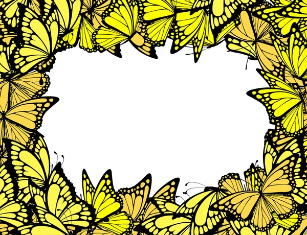 Cadre papillons — Image vectorielle