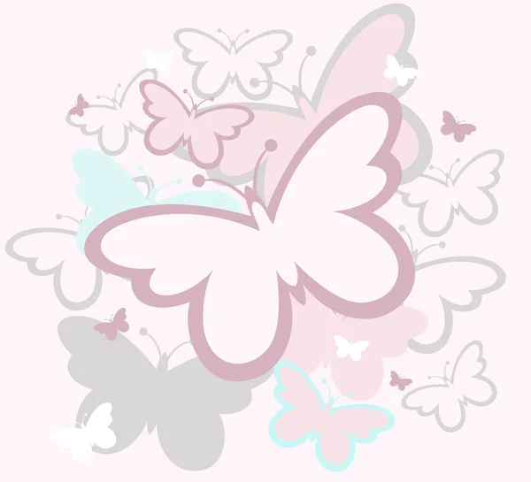 Conception de silhouettes de papillons — Image vectorielle