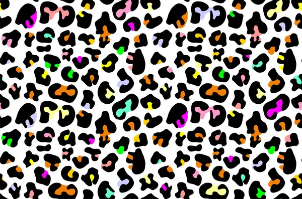 Animal print de leopardo con colores — Vector de stock