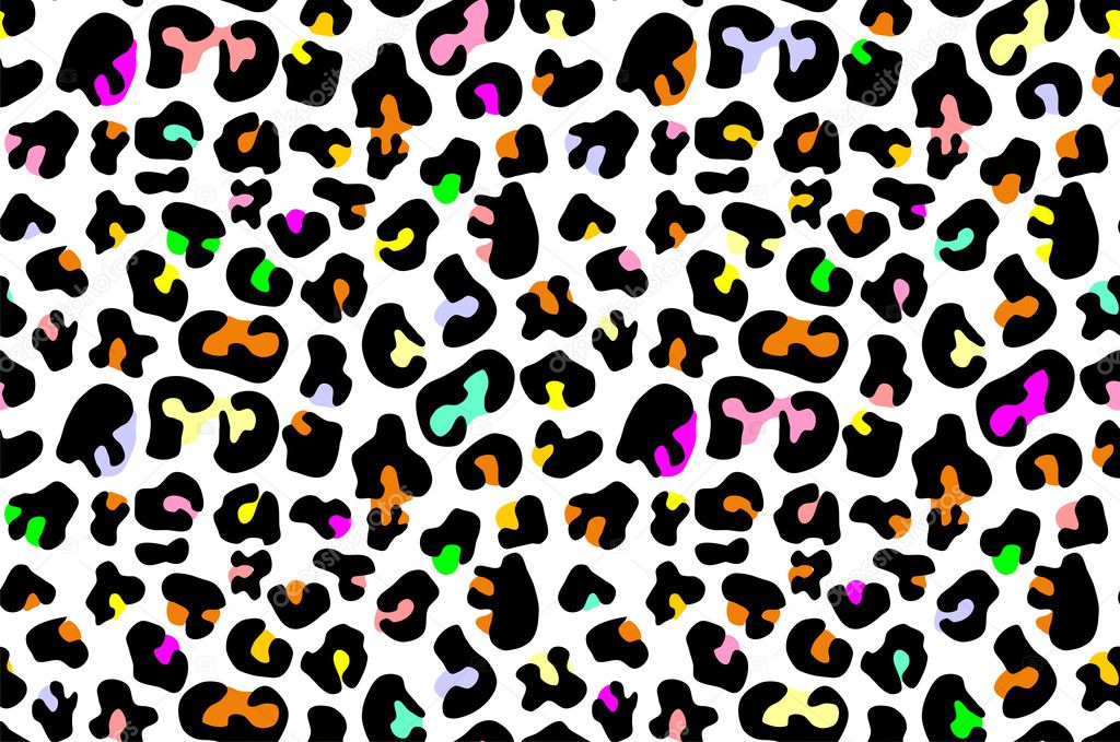 Animal print of leopard with colors