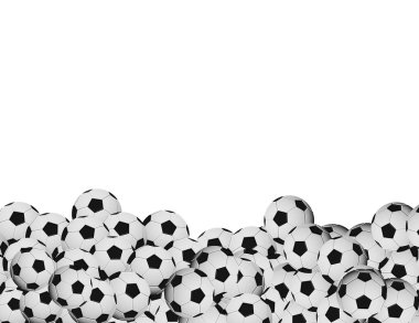 Soccer balls background clipart