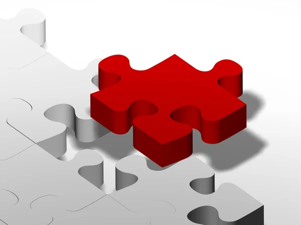 The red puzzle — Stock Photo, Image