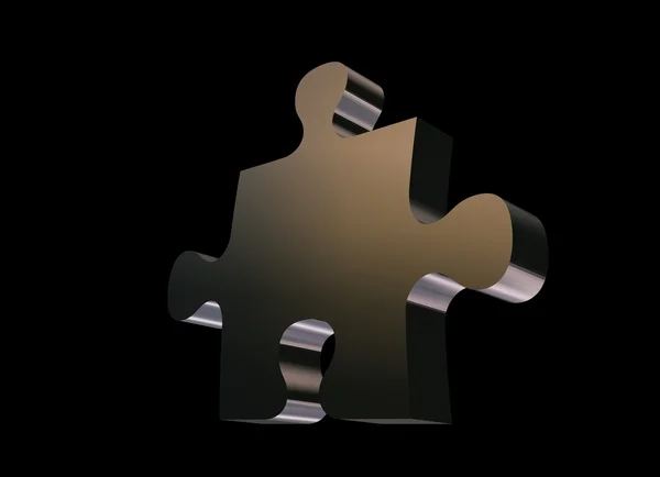 Isolated puzzle piece — Stock Photo, Image