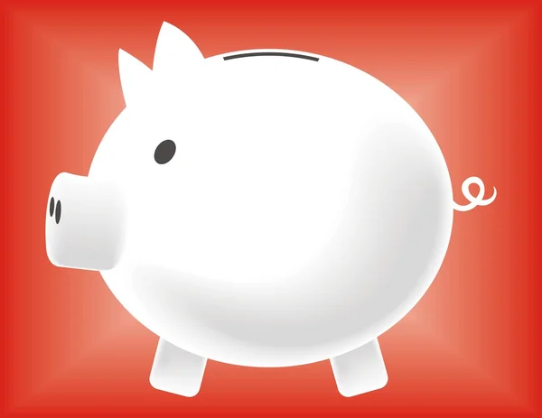 Piggybank with coin — Stock Vector
