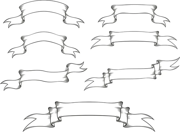 Ensemble de rubans, objets individuels — Image vectorielle