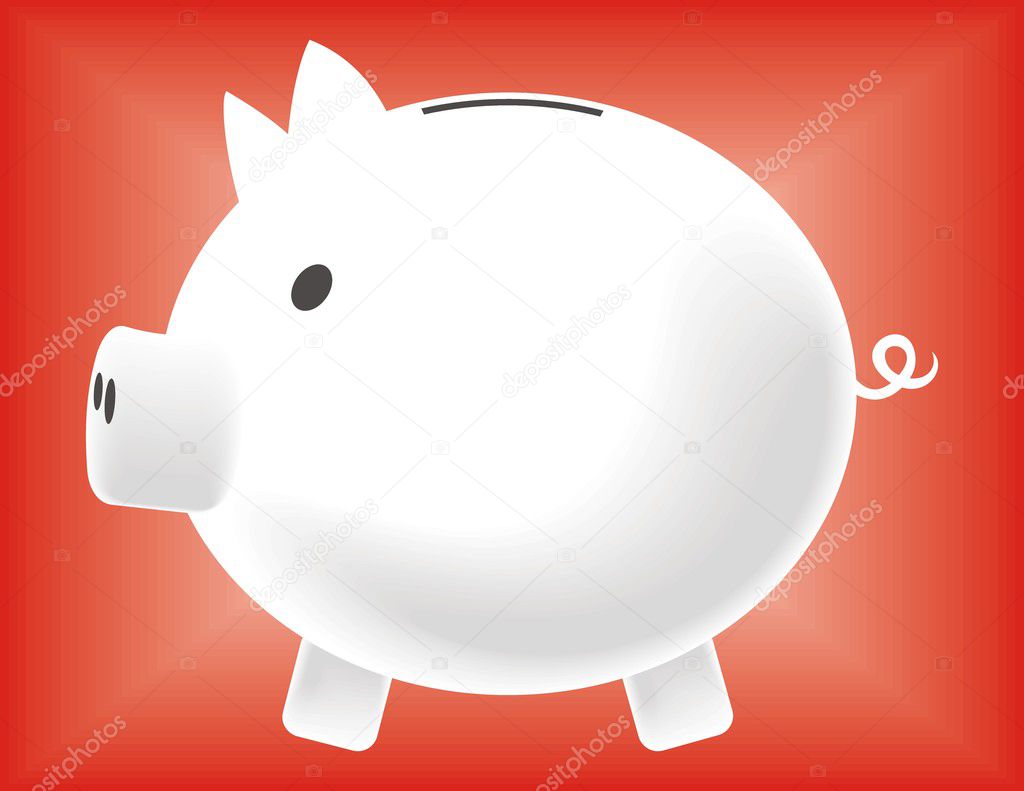 Piggybank with coin