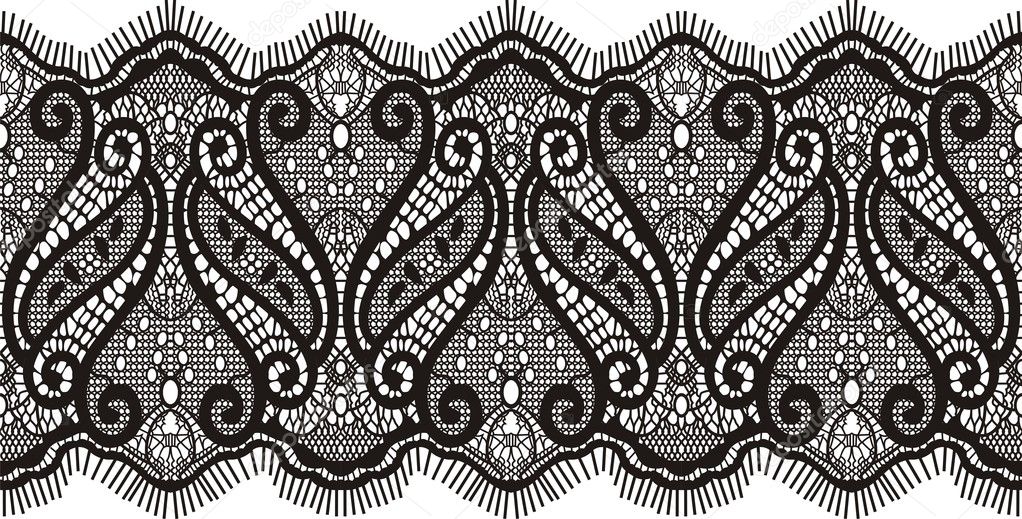 Embroidered lace design