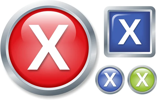 Botão X — Fotografia de Stock