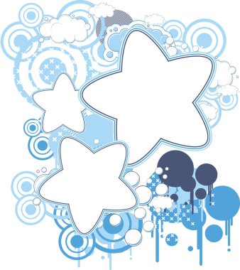 Stars and design elements with copy space clipart