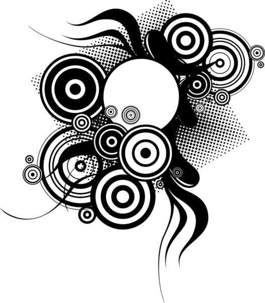 Fond groovy abstrait avec espace de copie — Image vectorielle