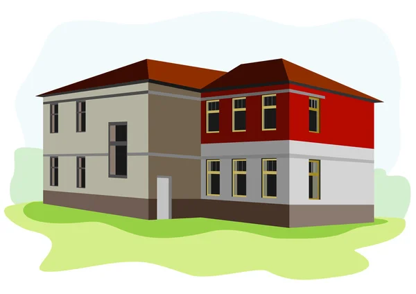 Bâtiment de la vieille école — Image vectorielle