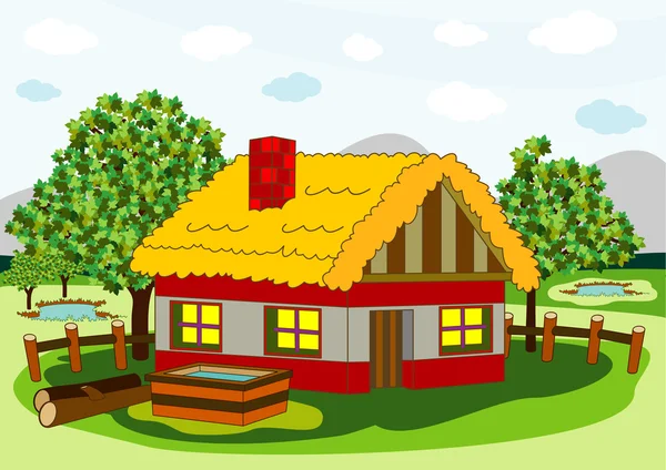 Деревенский дом — стоковый вектор