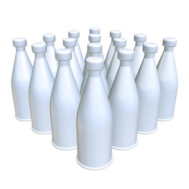 Blank plastic bottles clipart