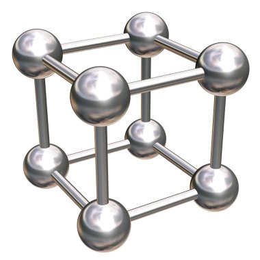 Kristal kafes sekiz atomları ile