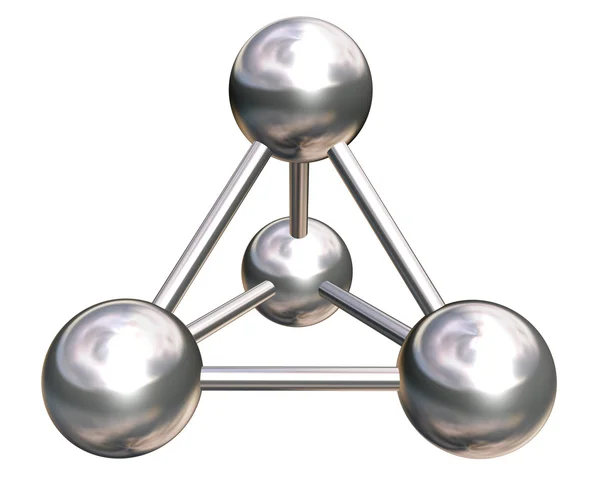 Кристаллическая решетка с четырьмя атомами — стоковое фото