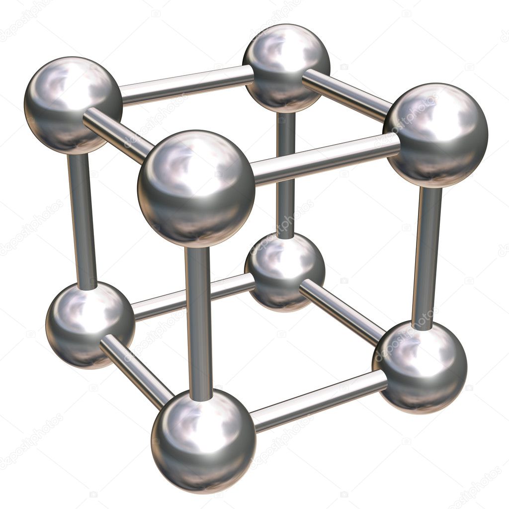 Crystal lattice with eight atoms