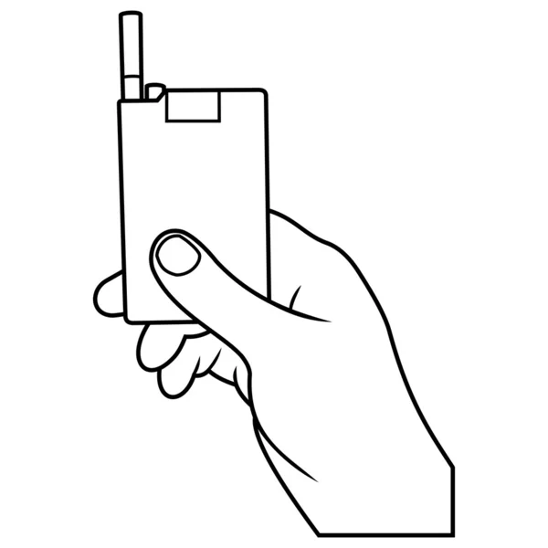 Main avec boîte de cigarettes — Image vectorielle
