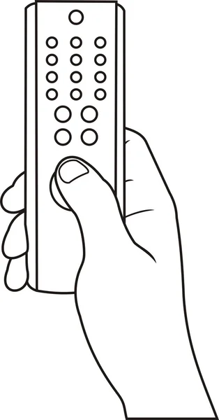 Main avec icône de télécommande — Image vectorielle