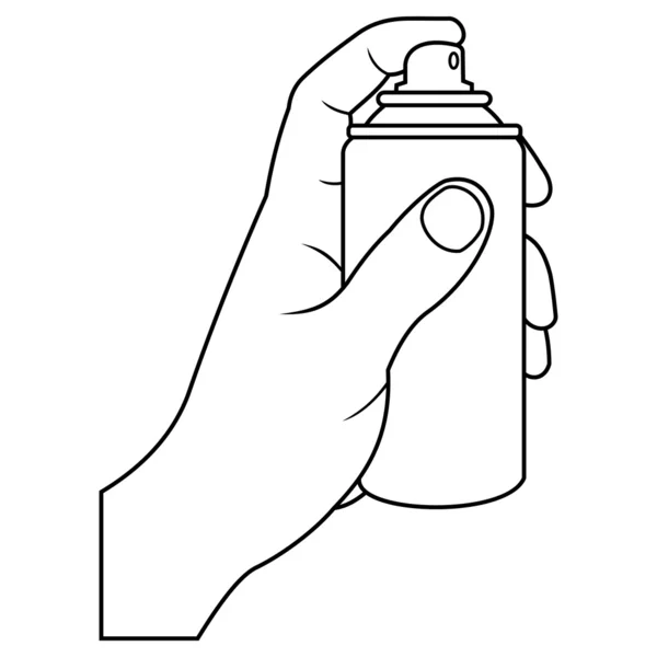 Hand with spray — Stock Vector