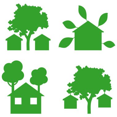 yeşil evleri simgeler