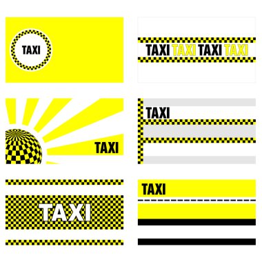 Taxi business cards 90x50 mm clipart