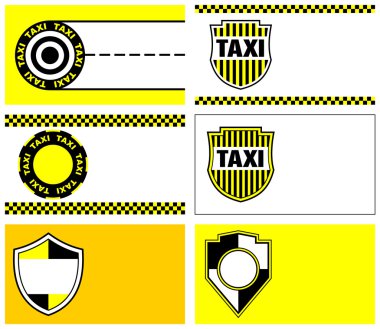 Taxi business cards 90x50 mm clipart