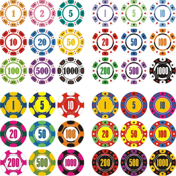 Puces de casino — Image vectorielle