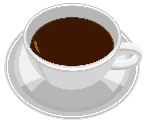 Tazza di caffè nero — Vettoriale Stock